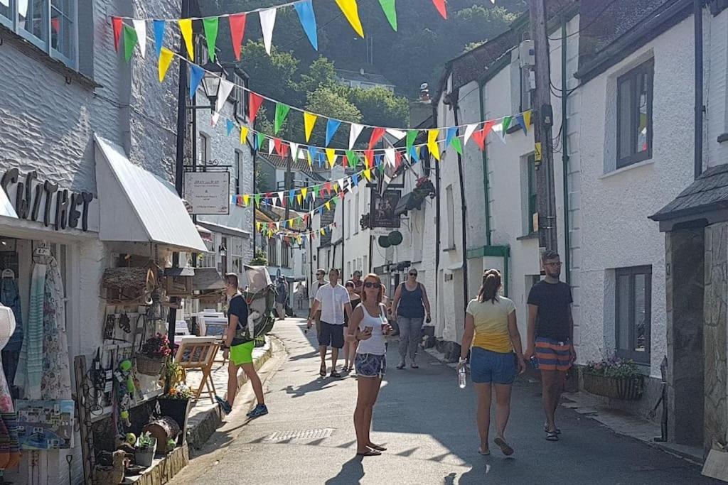 Bijou Coastal Apartment In Polperro With Hot Tub Onsite Parking Downhill Walk To Village Bagian luar foto